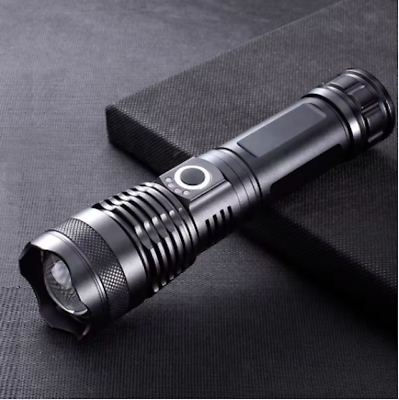 #ad Tactical Flashlight Brightest 100000 Lumen 4 Mode White Light P70 rechargeable $9.89