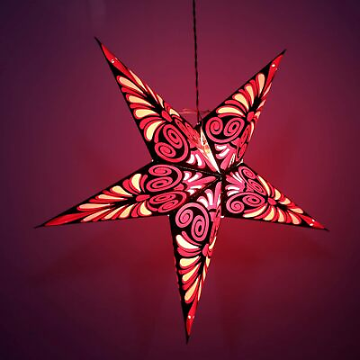 #ad #ad Handmade Christmas Party Star Paper Lamp Decorative Festive Hanging Lantern $13.64