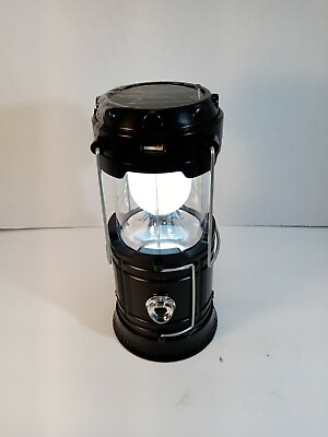 #ad Camping LED Rechargeable Solar Lantern Flashlight BLK USB Mobile Chgr SX5800T $9.99