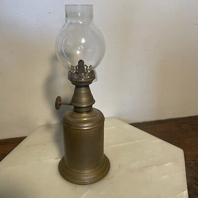 #ad Antique 19th Century Brass Lampe Olympe Oil Lantern $75.00