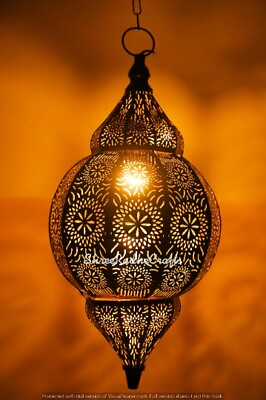 #ad #ad Moroccan Lantern Lamp Shades Lighting Turkish Hanging Lamp Hole Seljuks Pattern $169.99