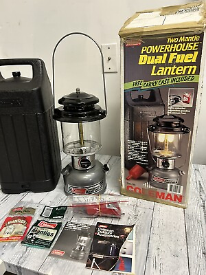 #ad Coleman 2 Mantle Dual Fuel Liquid Fuel Lantern 295 746 w Case $69.99