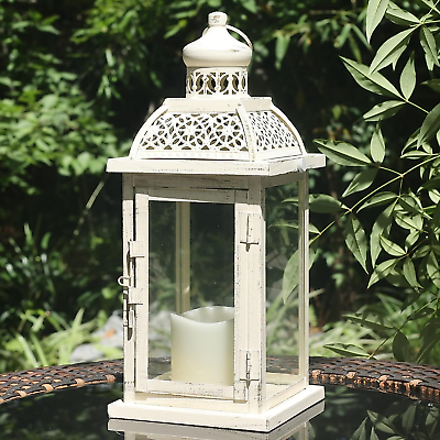 #ad #ad Lantern Decorative Indoor amp; Outdoor 14.4#x27;#x27; Large Candle Lanterns with Clear Gla $30.99