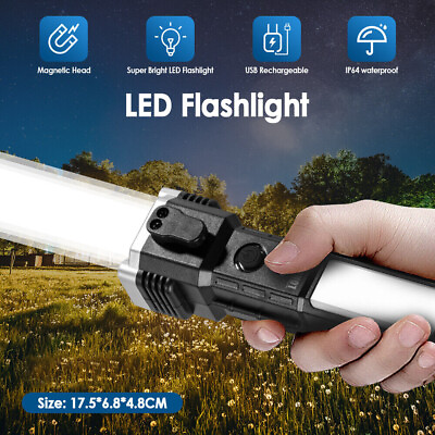 #ad Linterna LED tactica Recargable Linternas Alta Potencia de Casa Batería Poderoso $13.99