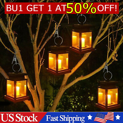 #ad Solar Lantern Hanging Light LED Waterproof Yard Outdoor Patio Garden Yard Lamp $4.99