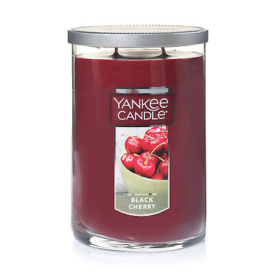 #ad Yankee Candle Black Cherry Large 2 Wick Tumbler Candle Durable New $16.61