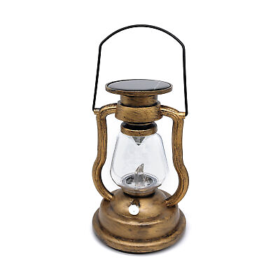 #ad Vintage Solar LED Lantern Garden Hanging Light Outdoor Camping Candle Lamp $19.68