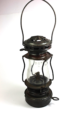 #ad Antique DIETZ SCOUT Skater#x27;s Lantern Oil Lamp H4 Clear Glass Globe NICE $495.00