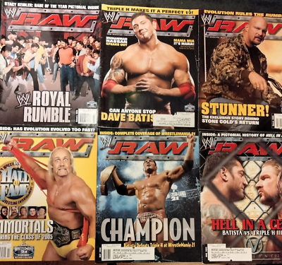 #ad WWE RAW Complete Year 2005 13 issues incl Holiday issues Missing Some Posters $79.95