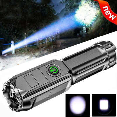 #ad Rechargeable 990000LM LED Flashlight Tactical Police Super Bright Torch Zoomable $6.99
