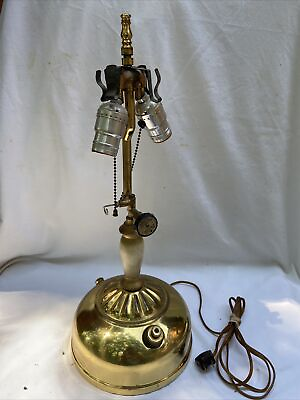 #ad Vintage Coleman Oil Lamp Converted To Electric Wichita Kansas Made $59.99