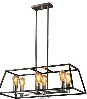 #ad #ad Spitzer 6 Lights Black Pendant Metal Caged Frame Inspired by Street Oil Lanterns $114.99