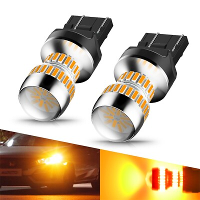#ad #ad Bright of 7443 7444 CK LED Front Turn Signal Parking DRL Light Bulbs Amber 3000K $17.99