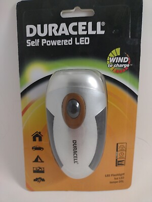 #ad Flashlight Duracell Self Powered LED 3 Light Element No Batteries Wind To Charg $9.59