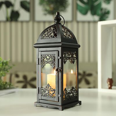 #ad JHY DESIGN Gothic Decorative Candle Lantern 15#x27;#x27;High Metal Candle Lanterns Vi... $41.05