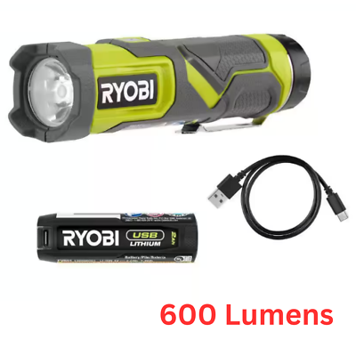 #ad 600 Lumens LED USB Lithium Compact Flashlight Kit 3 Mode $52.99