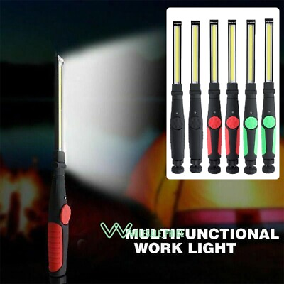 #ad 2 Pack COB Rechargable Magnetic Slim LED Light Bar Work Shop Auto Magnetic Torch $25.29