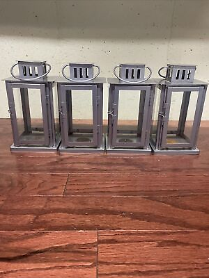 #ad #ad Metal Tabletop Candle Lantern 4 Total In Set $25.00