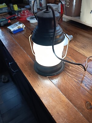 #ad Vintage Metal Electric Lantern Works $10.00