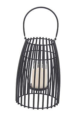 #ad Black Metal Decorative Candle Lantern with Handle $28.21