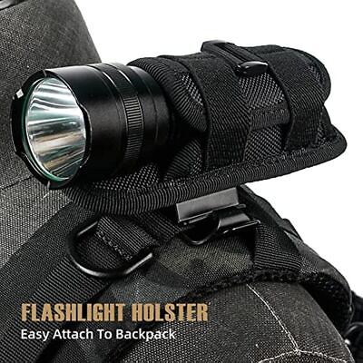 #ad Tactical Molle Flashlight Holder Nylon Belt Holster Flashlight Torch Case Pouch $9.77