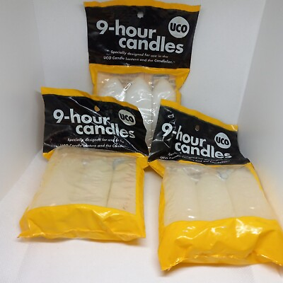 #ad UCO 9 Hour Candles For Original Lantern White 1.18in Diameter 3 pack Lot Of 3 $25.00