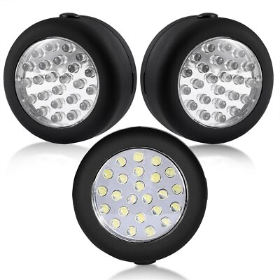 #ad 24 LED Round Magnetic Work Light Torch with Integral Hanging Hook and Magnet ... $21.05