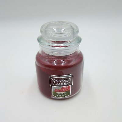 #ad Yankee Candle BLACK CHERRY Small Jar Candle 3.7 oz New $12.49