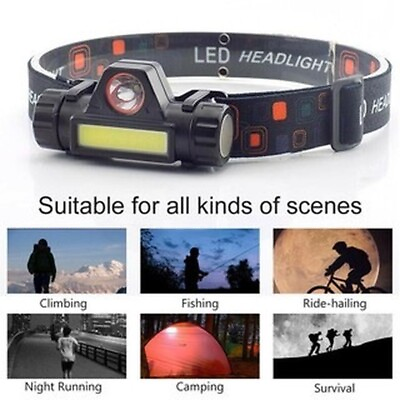 #ad Super Bright Tactical Headlight Rechargeable Torch Camping Emergency Light Lamp $7.55