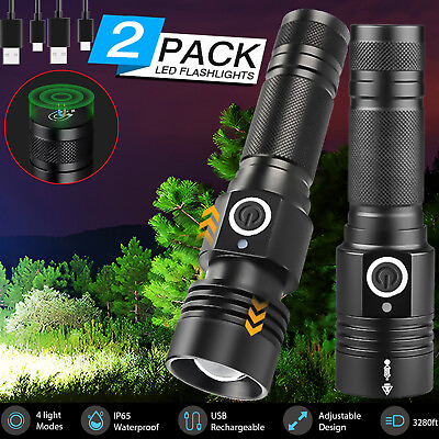#ad Powerful Zoom Tactical P50 LED Flashlight Rechargeable 4Mode Torch Magnetic Lamp $27.99