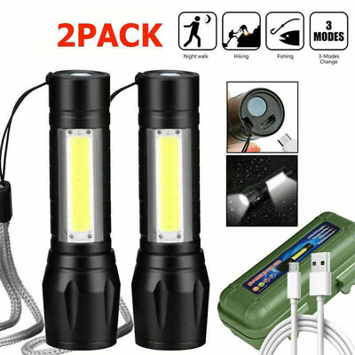 #ad #ad 990000LM LED Flashlight Super Bright Torch USB Rechargeable Tactical Flash Light $6.80