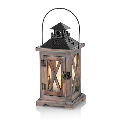 #ad Farmhouse Lanterns Home Decor Decorative Wood Lantern for Wedding Centerpiece... $43.12