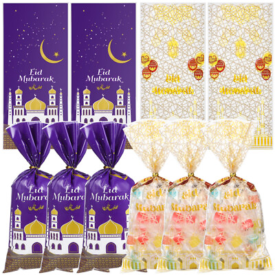 #ad 100 Pcs Eid Gift Bag Opp Bags for Kids Lantern Wedding Favors $12.11