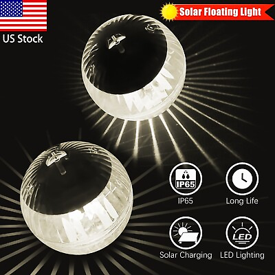 #ad Solar Swimming Pool Floating Lights Garden Pond Hanging Lamp IP65 Waterproof USA $8.95