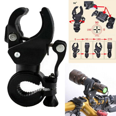#ad US 90° Bicycle Handlebar Mount Cycling Bike Clamp Clip Holder For LED Flashlight $8.44
