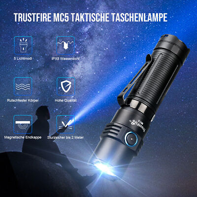 #ad Trustfire Magnetic Rechargeable LED Flashlight 3300 Lumens EDC Torch Waterproof $41.89
