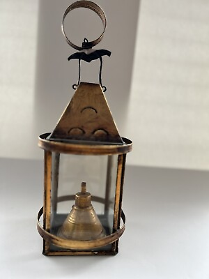 #ad Vintage BRASS lantern oil fount $86.00