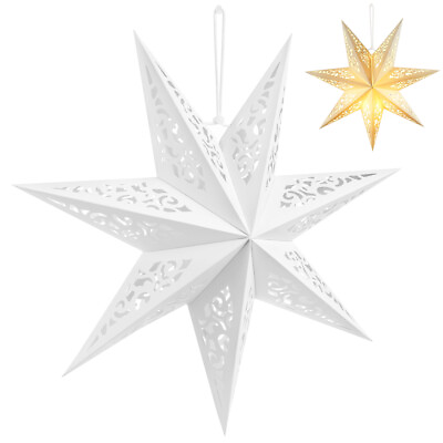 #ad Whimsical White Paper Star Lantern for Ceiling Light Fittings $6.85