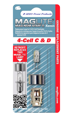 #ad Maglite 4 Cell C amp; D Replacement Maglight Bulb MAG NUM Star II Xenon LED INFO $13.62