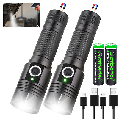 #ad 500000lm Magnetic XHP50.2 LED Flashlight Super Bright Rechargeable Zoom Torch $22.95
