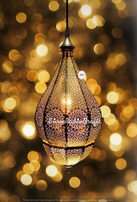 #ad #ad Moroccan Lantern Lamp Shades Lighting Turkish Hanging Lamp Hole Seljuks Pattern $105.99