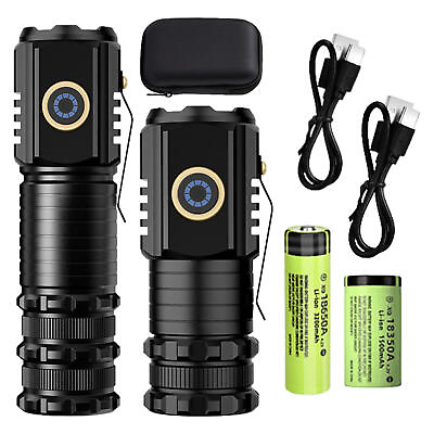 #ad Mini Rechargeable Flashlight LED Waterproof Magnetic Flashlight for Camping $19.26