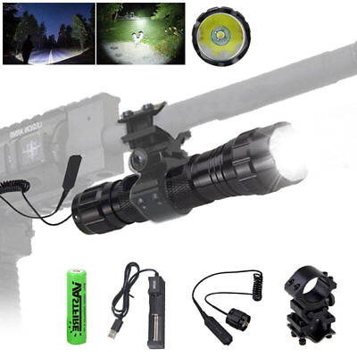 #ad Tactical White Light LED Flashlight Weapon Torch Switch For Gun Rifle Hunting US $6.99