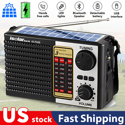 #ad #ad Bluetooth Portable Solar FM AM SW Radio Digital Speaker MP3 Player Rechargeable $17.99
