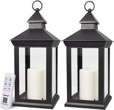 #ad 2 Pack 14quot; Candle Lanterns Outdoor Waterproof Decorative Lights $42.77