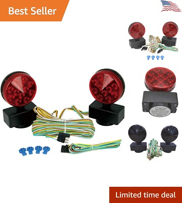 #ad 12V LED Towing Lights with Magnetic Base DOT Compliant Easy Installation $58.98