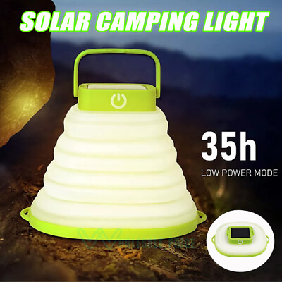 #ad Solar Portable LED Camping Lantern Collapsible Outdoor Light Lamp Ultra Bright $15.09
