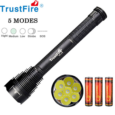 #ad High Powered 8000 Lumens Tactical LED Flashlight 900M Hunting Torch W 5 Modes $36.99