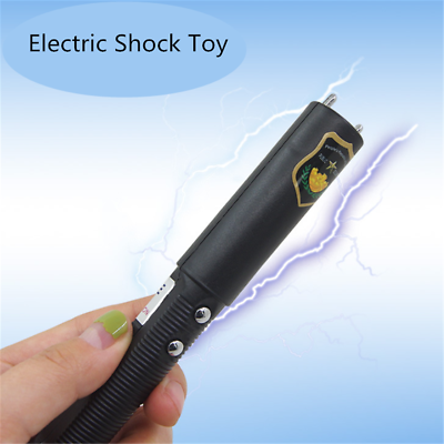 #ad Mini Electric Shocker Rechargeable Led Flashlight Key Chain Prank Toy gifts $7.59