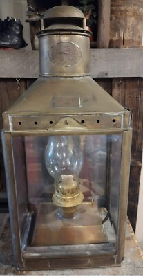 #ad Antique Brass Ship Lantern $275.00